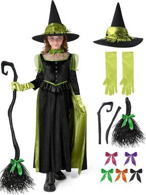 Spooktacular Creations Halloween Child Girl Black Wizard Witch Costume